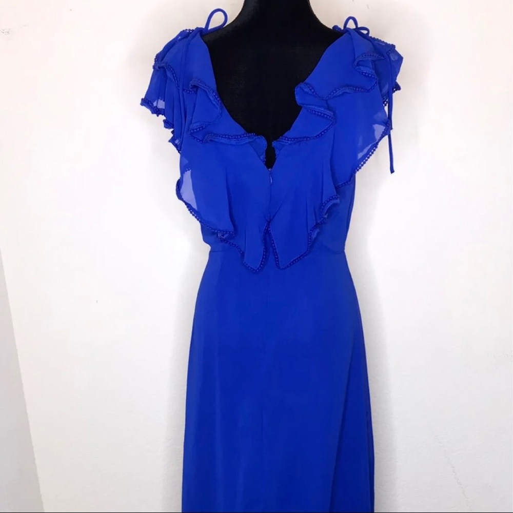 Lulu’s Blue Ruffle Maxi Gown - Picture 9 of 10